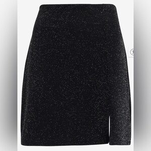 Express Black Sparkle Mini Skirt - Small